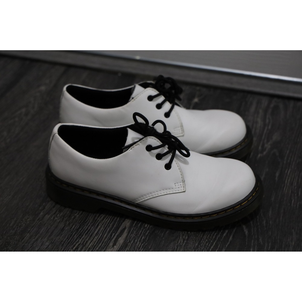 Dr Martens 1461 Leather‎ Derby Shoes White Black Lace Up